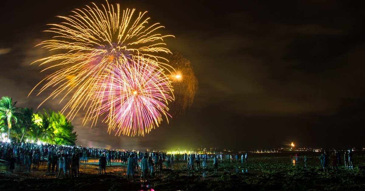 Ano Novo em Maceió: Show de fogos na praia