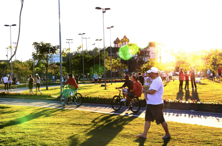 Parque Ramiro Ruediger em Blumenau: Ciclovia