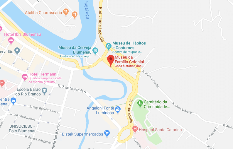 Museu da Família Colonial em Blumenau: Mapa