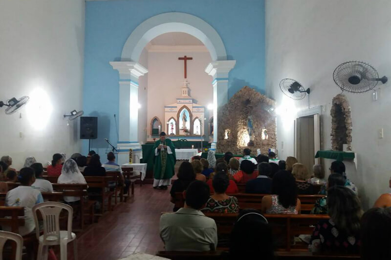 Igreja de Nossa Senhora da Conceição próximo à praia de Riacho Doce em Maceió
