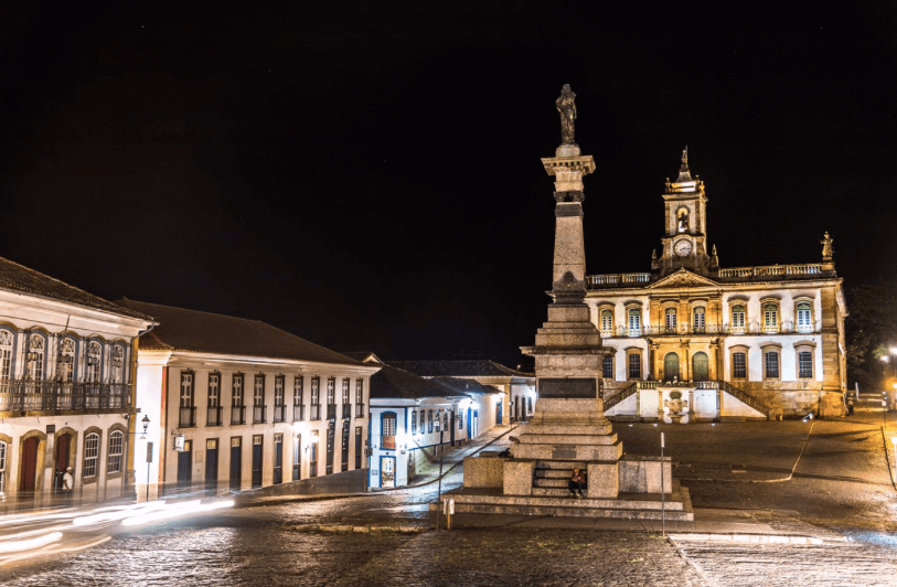 Praça Tiradentes em Ouro Preto