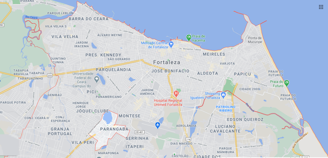 Mapa de Fortaleza