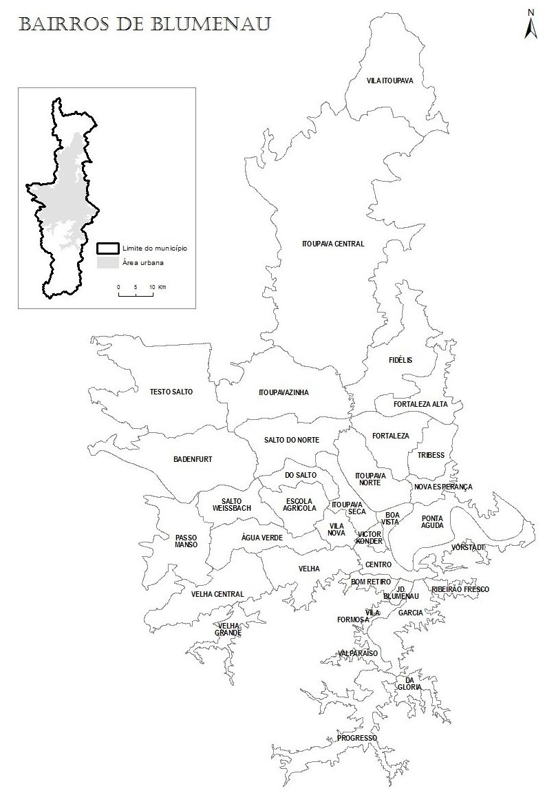Mapa de Blumenau
