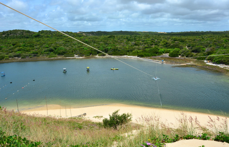 Lagoa de Jacumã com crianças em Natal Lagoa de Jacumã com crianças em Natal