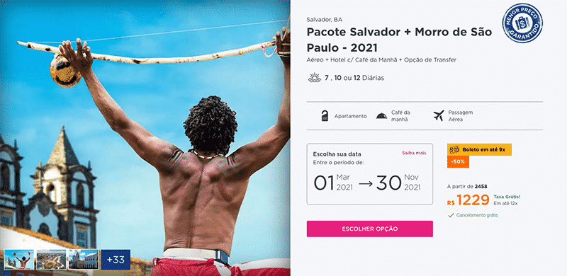 Pacote Hurb para Salvador + Morro de São Paulo por R$ 1.229