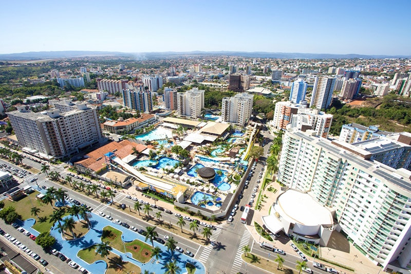 Vista aérea do município de Caldas Novas