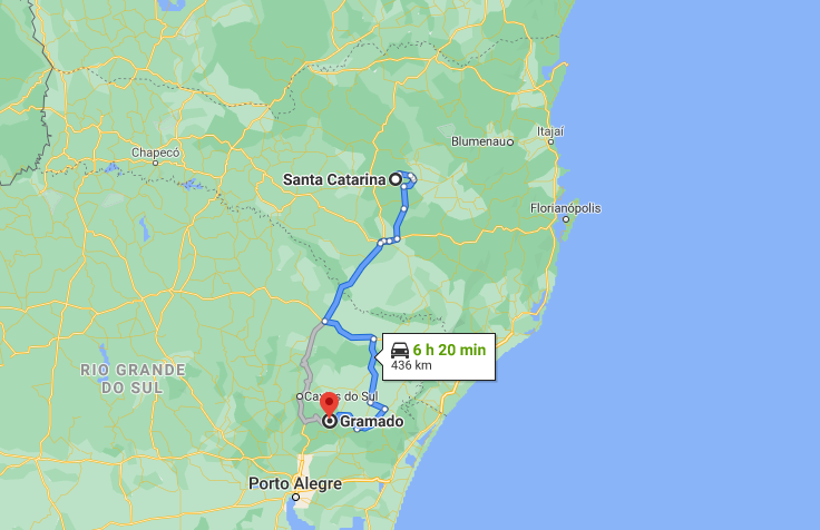 Como chegar a Gramado de carro de Santa Catarina